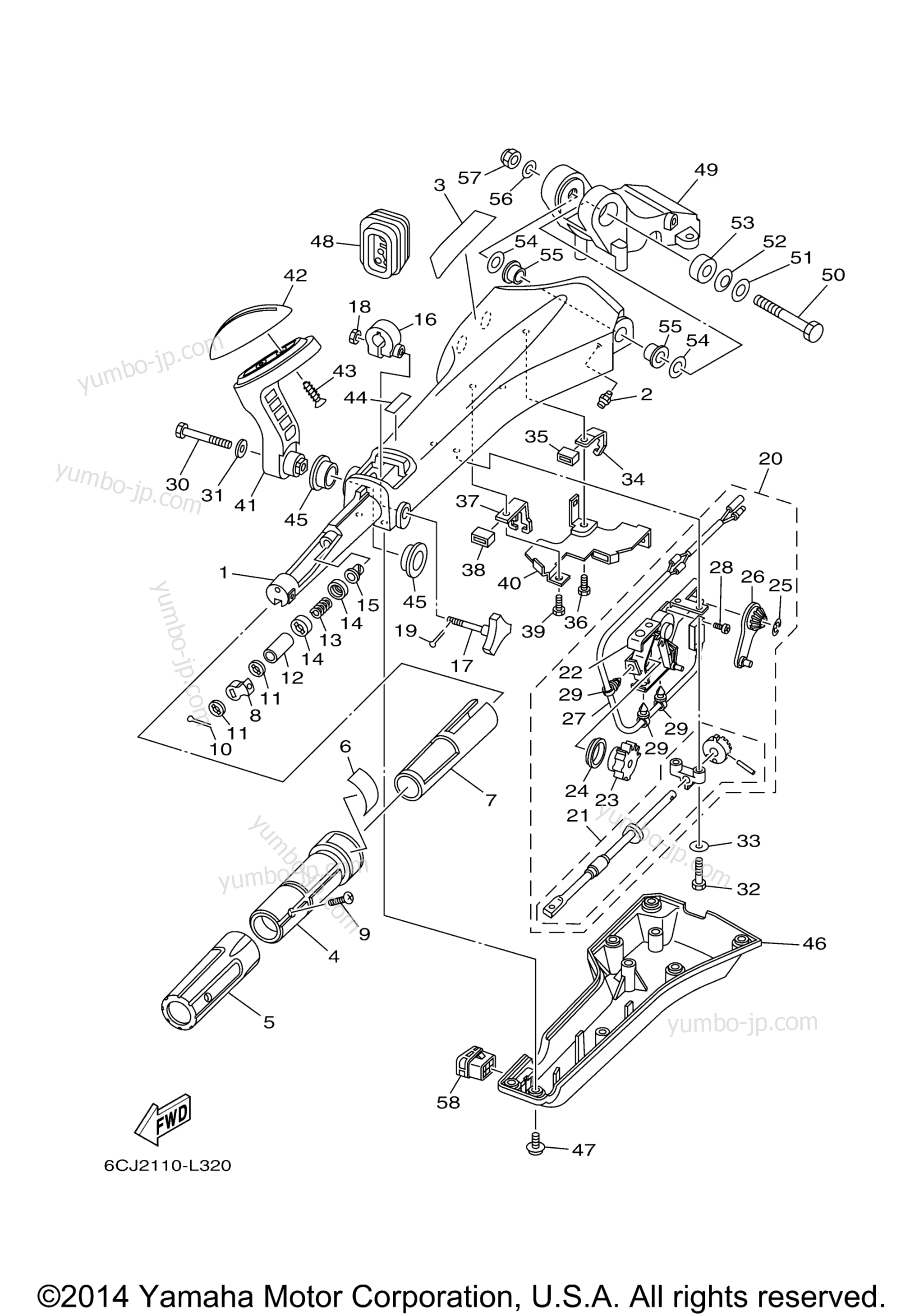Optional Parts 1 для лодочных моторов YAMAHA F70LA_0411 (0411) 2006 г.
