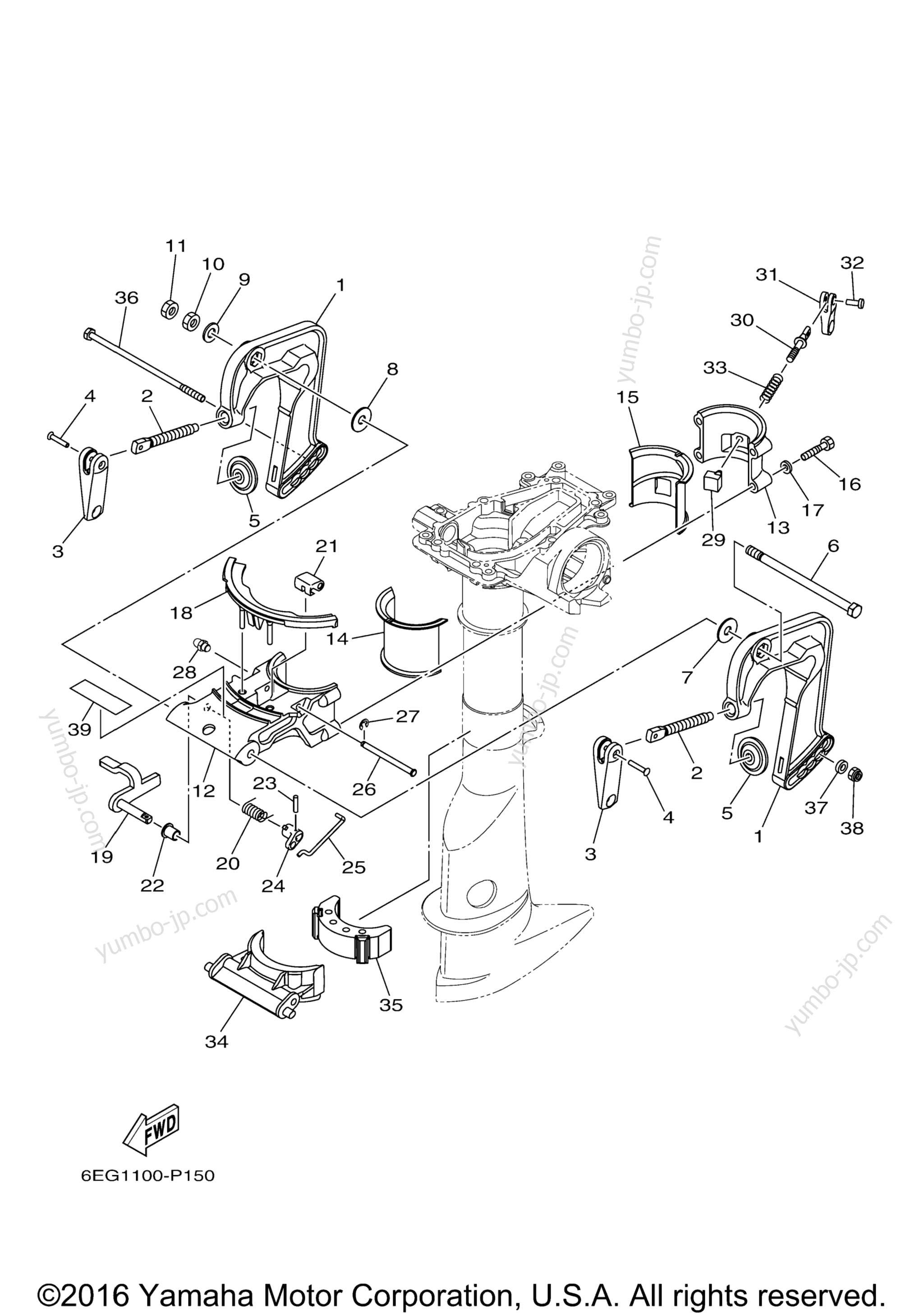 Bracket for outboards YAMAHA F2.5SMHB (1015) 2006 year