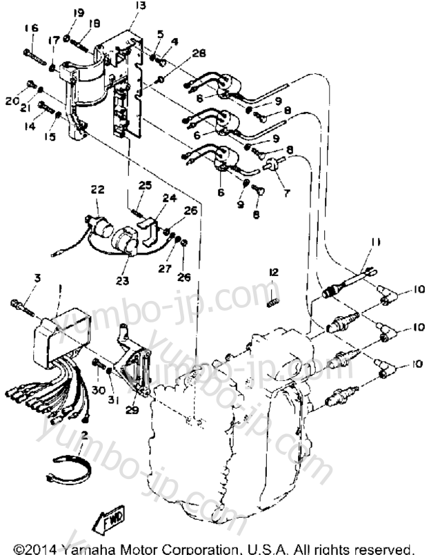 Electric Parts 1 для лодочных моторов YAMAHA 50ELRP 1991 г.