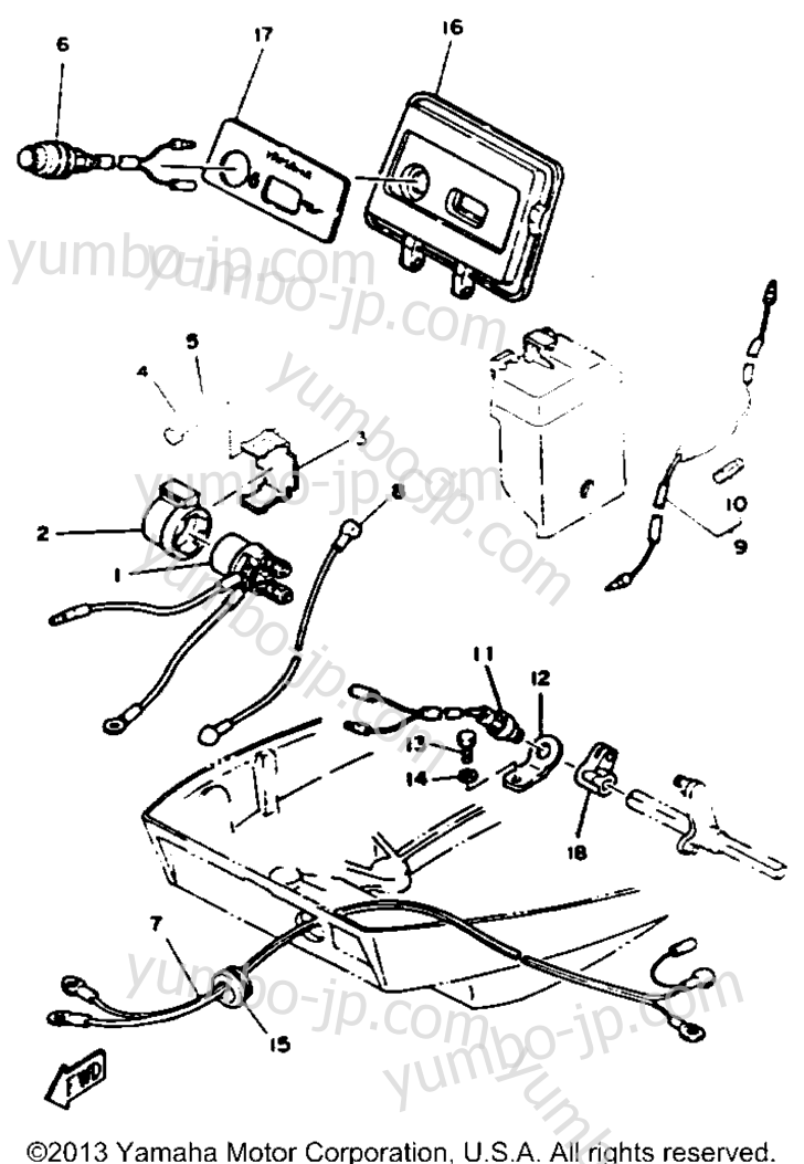 Electric Parts 1 (Eh) для лодочных моторов YAMAHA T9.9EXHR 1993 г.