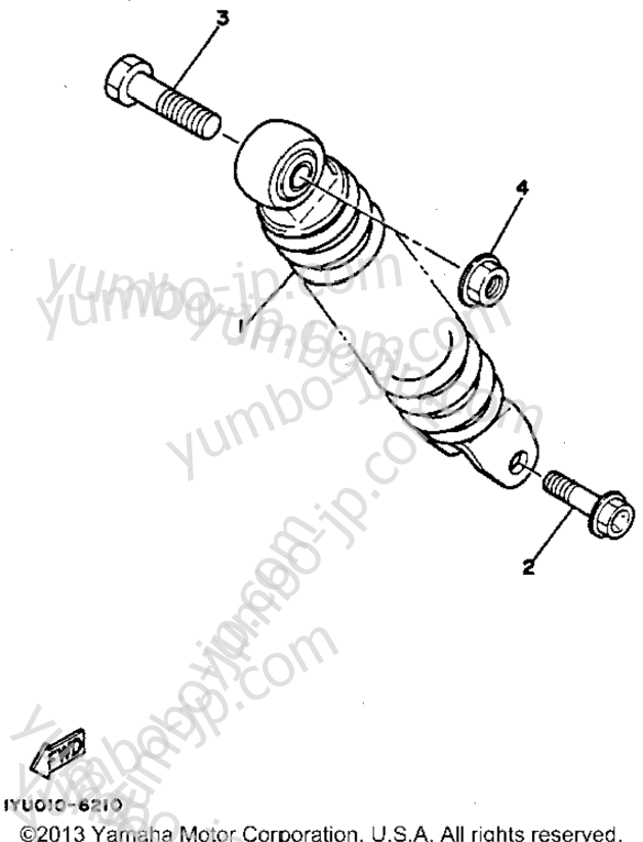 Rear Shocks for scooters YAMAHA RAZZ (SH50MD) 1992 year