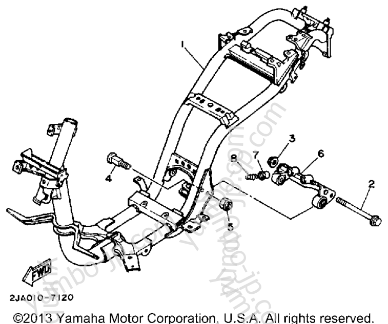 FRAME for scooters YAMAHA JOG (CG50W) 1989 year