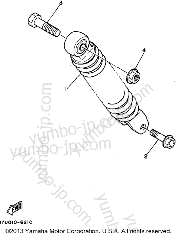 Rear Shocks for scooters YAMAHA RAZZ (SH50A) 1990 year
