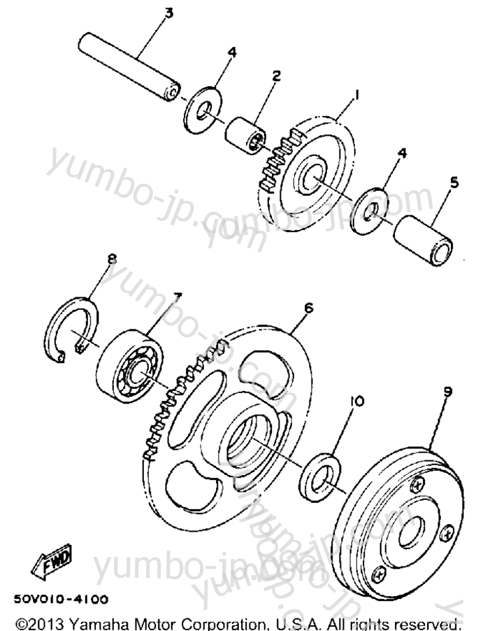 STARTER CLUTCH for scooters YAMAHA RIVA 125 (XC125W) 1989 year