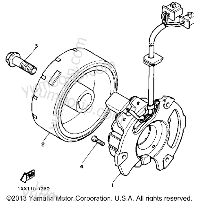 GENERATOR for scooters YAMAHA XC200ZCT 1987 year