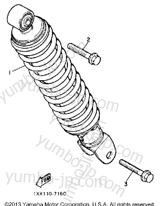 Rear Shocks for scooters YAMAHA RIVA 200 (XC200T) 1987 year