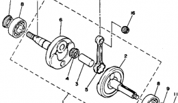 Crankshaft - Piston for скутера YAMAHA RAZZ (SH50MD)1992 year 