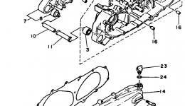 Крышка картера для скутера YAMAHA RAZZ (SH50E)1993 г. 