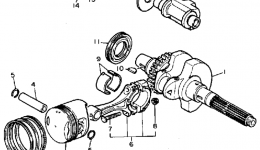 Crankshaft Piston Xc180k Kc L Lc for скутера YAMAHA RIVA 180 (XC180L)1984 year 
