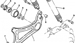 Swing Arm Rear Shocks для скутера YAMAHA RIVA 125 (XC125K)1998 г. 