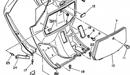 Leg Shield for скутера YAMAHA RIVA 125 (XC125J)1997 year 