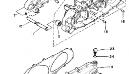 Крышка картера для скутера YAMAHA RAZZ (SH50U)1988 г. 