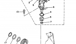 Масляный насос для скутера YAMAHA RAZZ (SH50J)1997 г. 