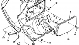 Leg Shield for скутера YAMAHA RIVA 125 (XC125K)1998 year 