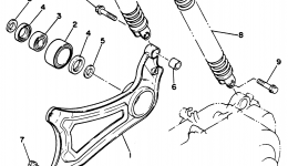 Swing Arm Rear Shocks для скутера YAMAHA RIVA 125 (XC125L)1999 г. 