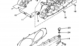 Крышка картера для скутера YAMAHA RAZZ (SH50J)1997 г. 