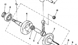 Crankshaft - Piston for скутера YAMAHA RAZZ (SH50U)1988 year 