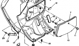 Leg Shield for скутера YAMAHA RIVA 125 (XC125B)1991 year 