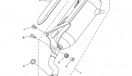 Exhaust для скутера YAMAHA VINO CLASSIC (YJ50RAP)2002 г. 