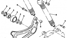 Swing Arm Rear Shocks for скутера YAMAHA RIVA 125 (XC125TC) CA1987 year 
