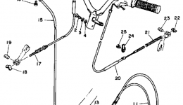 Handlebar - Cable for скутера YAMAHA RIVA 80 (CV80N)1985 year 