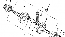 Crankshaft - Piston for скутера YAMAHA RAZZ (SH50E)1993 year 