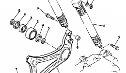 Swing Arm Rear Shocks для скутера YAMAHA RIVA 125 (XC125M)2000 г. 