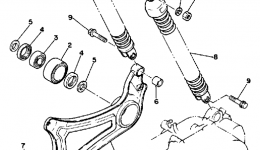Swing Arm Rear Shocks for скутера YAMAHA RIVA 125 (XC125W)1989 year 