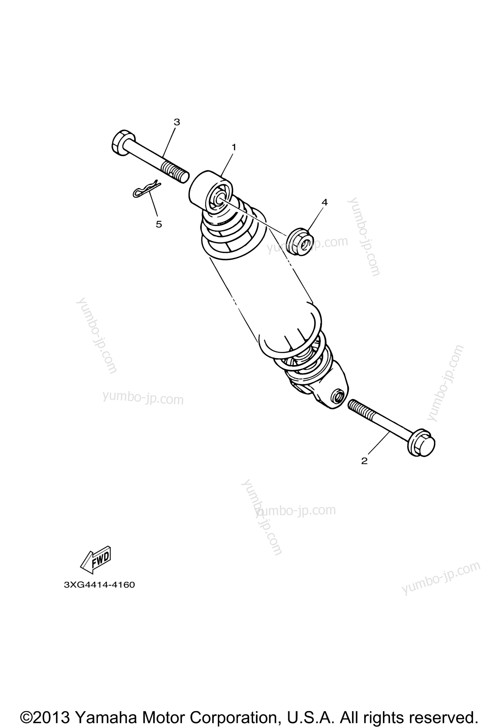 Rear Suspension for scooters YAMAHA ZUMA (YW50T) 2005 year