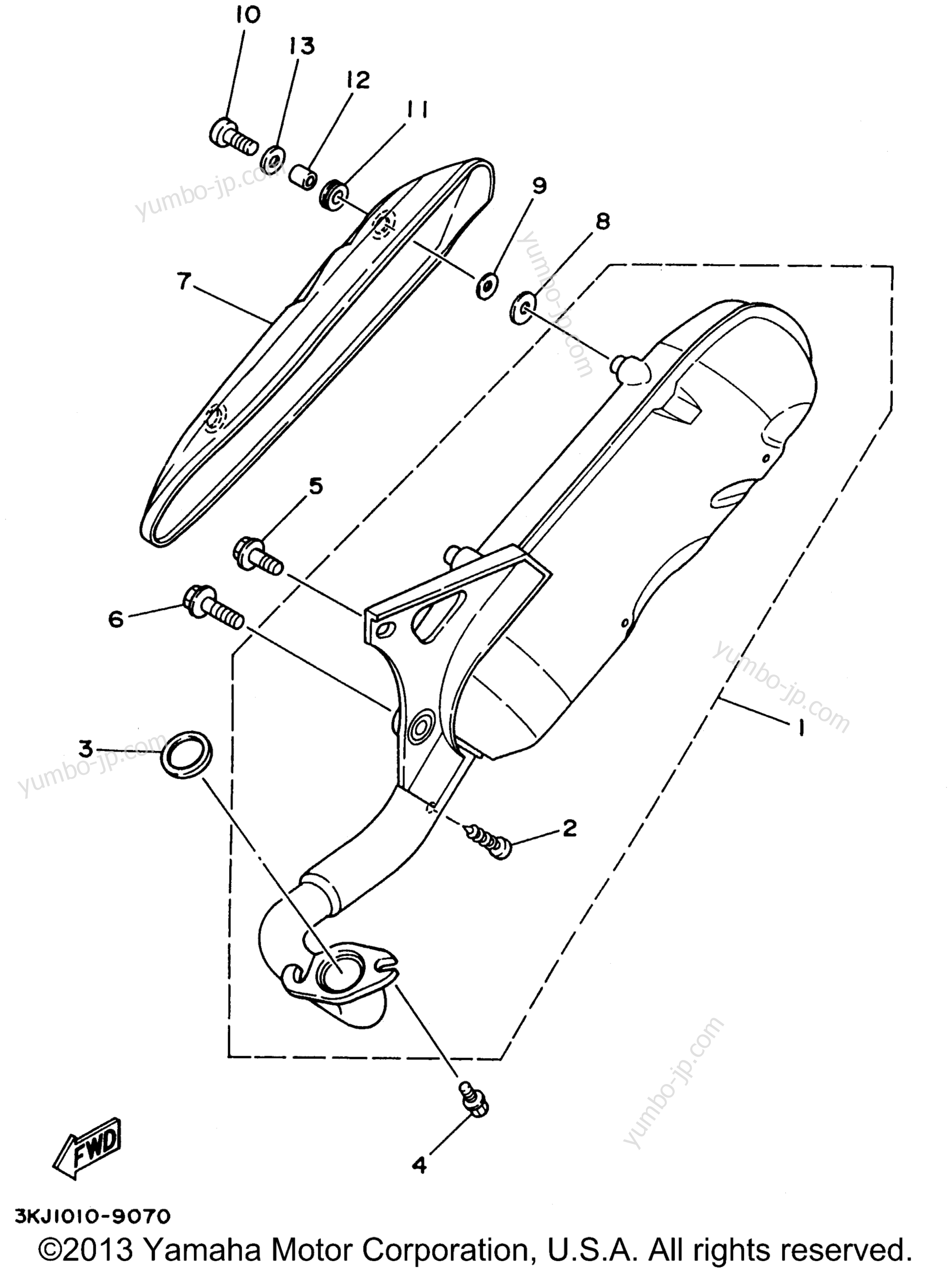 Exhaust для скутеров YAMAHA JOG (CY50K) 1998 г.
