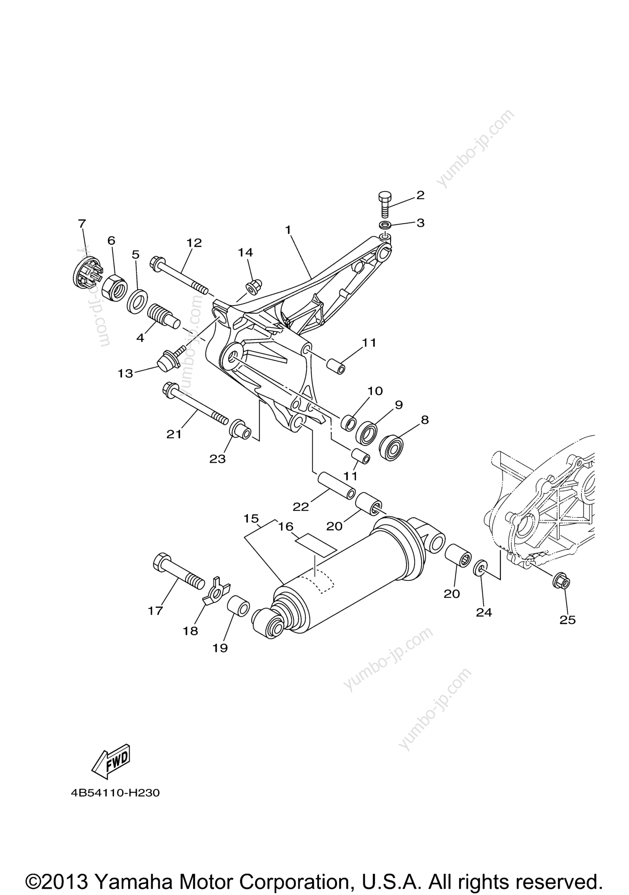 Rear Arm Suspension for scooters YAMAHA T MAX (XP500YY) 2009 year