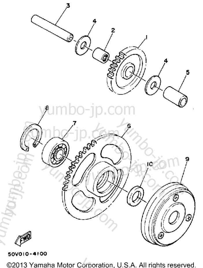 STARTER CLUTCH for scooters YAMAHA RIVA 125Z (XC125ZW) 1989 year