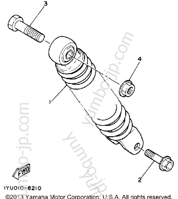 Rear Shocks for scooters YAMAHA RAZZ (SH50T) 1987 year