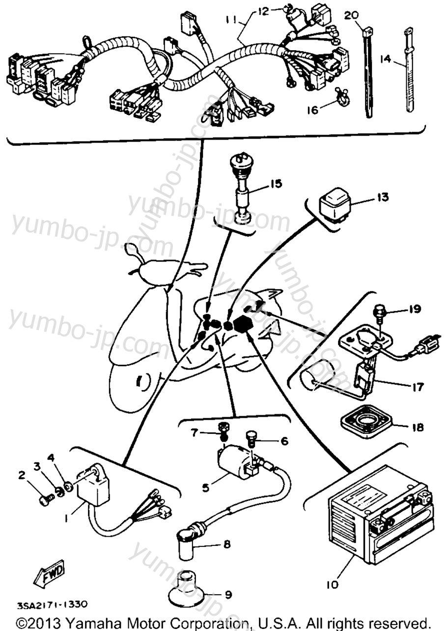 Electrical 2 для скутеров YAMAHA JOG (CY50E) 1993 г.