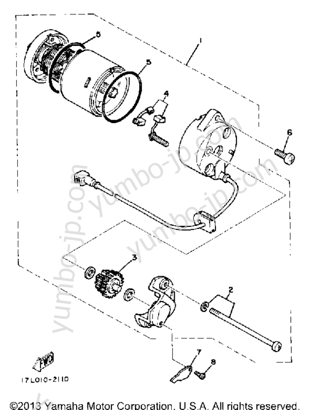 STARTING MOTOR for scooters YAMAHA CV50L 1984 year