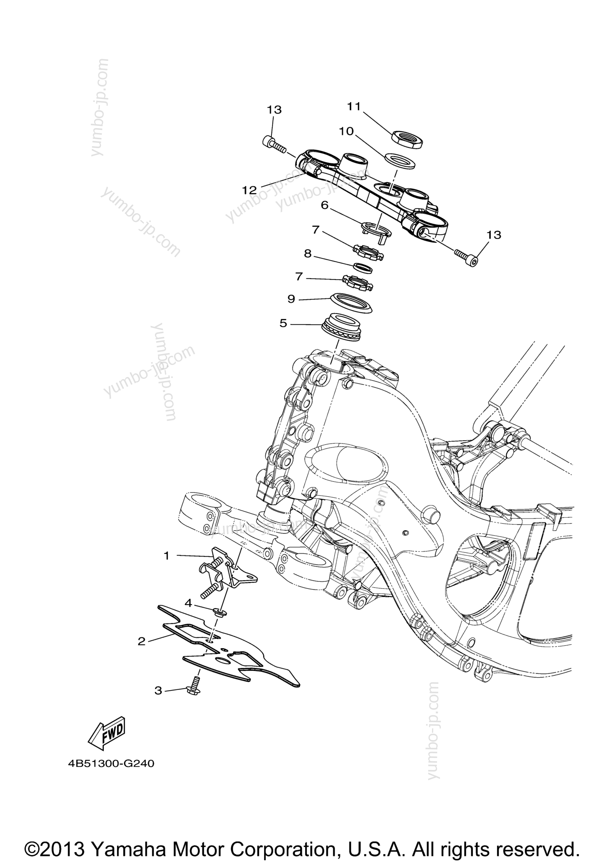 Steering для скутеров YAMAHA T MAX (XP500YY) 2009 г.