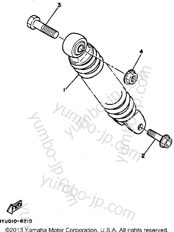 Rear Shock for scooters YAMAHA RAZZ (SH50D) 1992 year