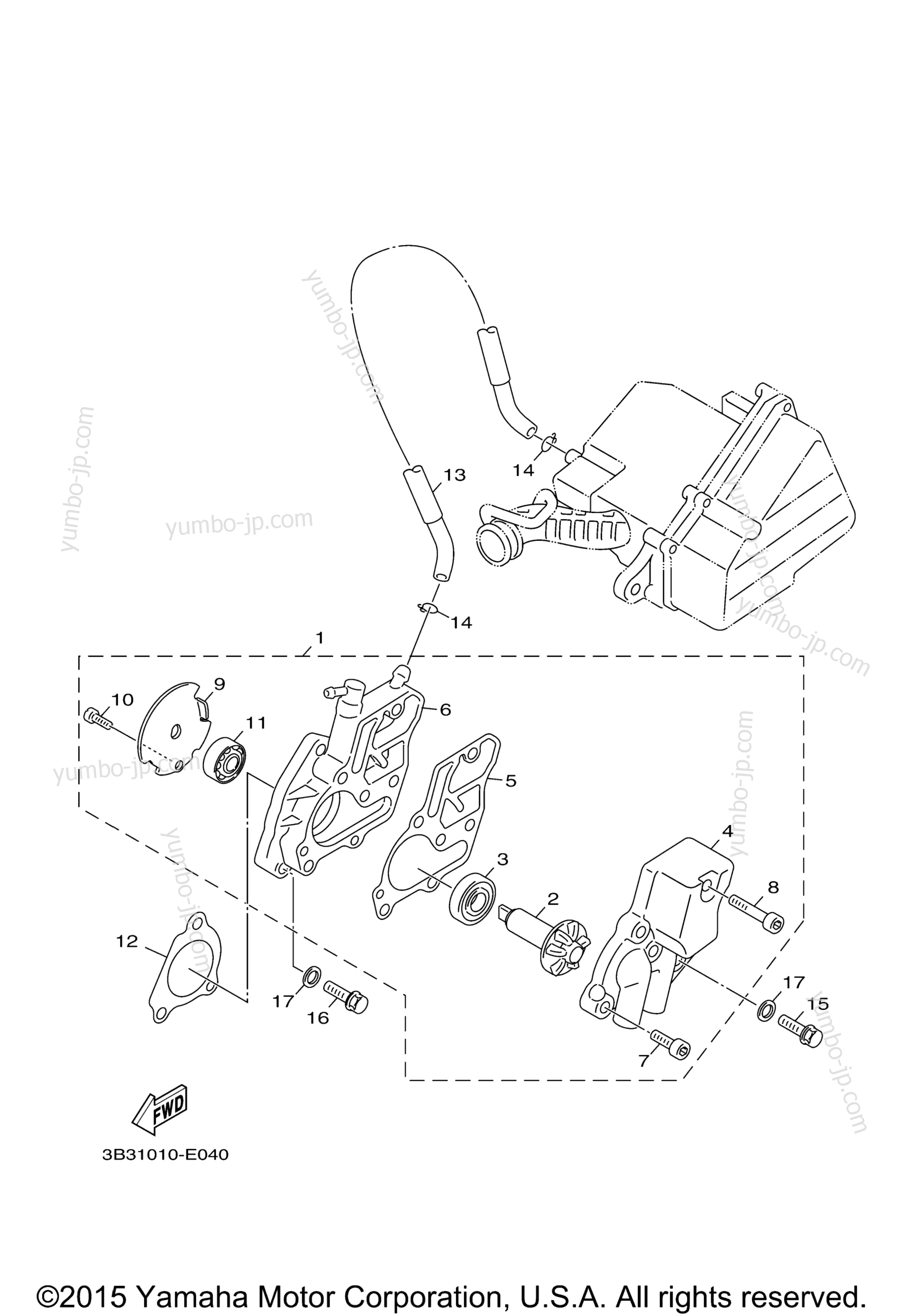 WATER PUMP for scooters YAMAHA ZUMA 50FX (YW50FXFL) 2015 year