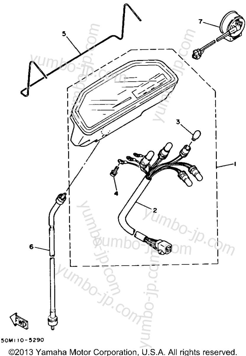 Измерительные приборы для скутеров YAMAHA RIVA 125 (XC125B) 1991 г.