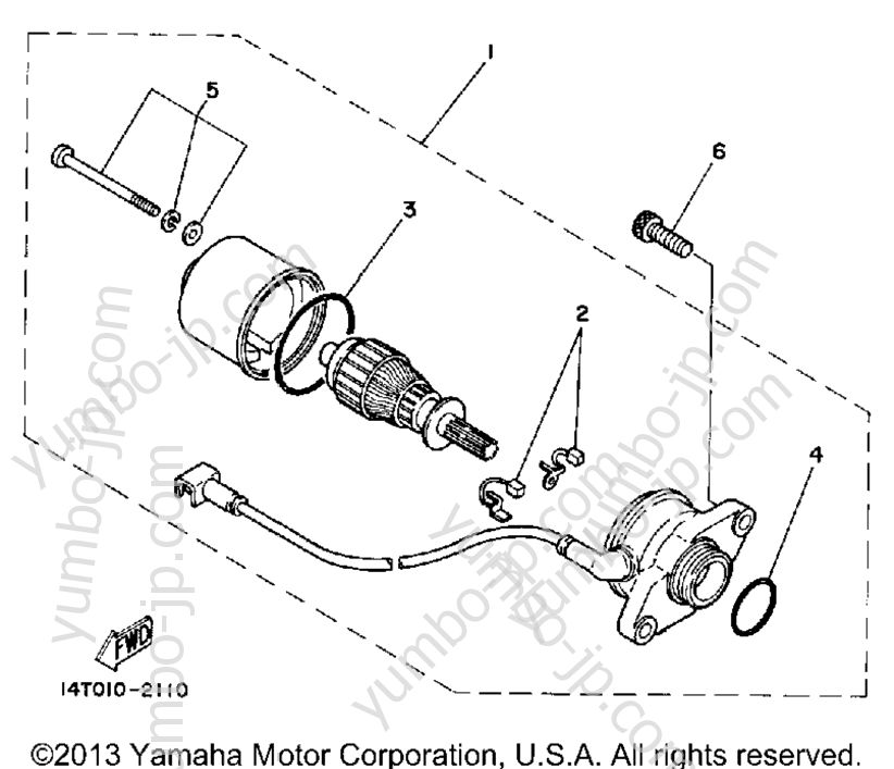 STARTING MOTOR for scooters YAMAHA RIVA 50 (CA50L) 1984 year