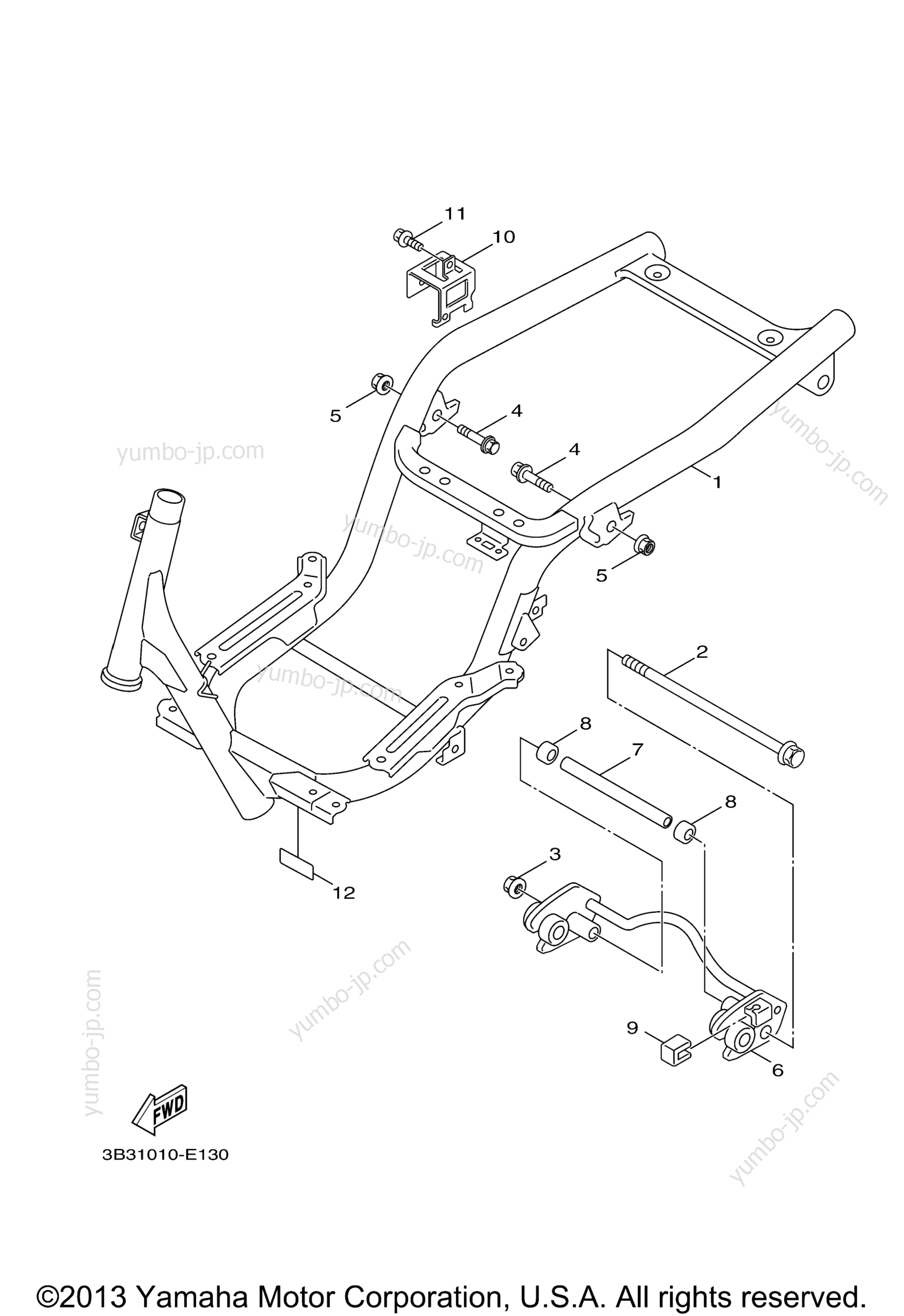 FRAME for scooters YAMAHA C3 (XF50XR) 2008 year