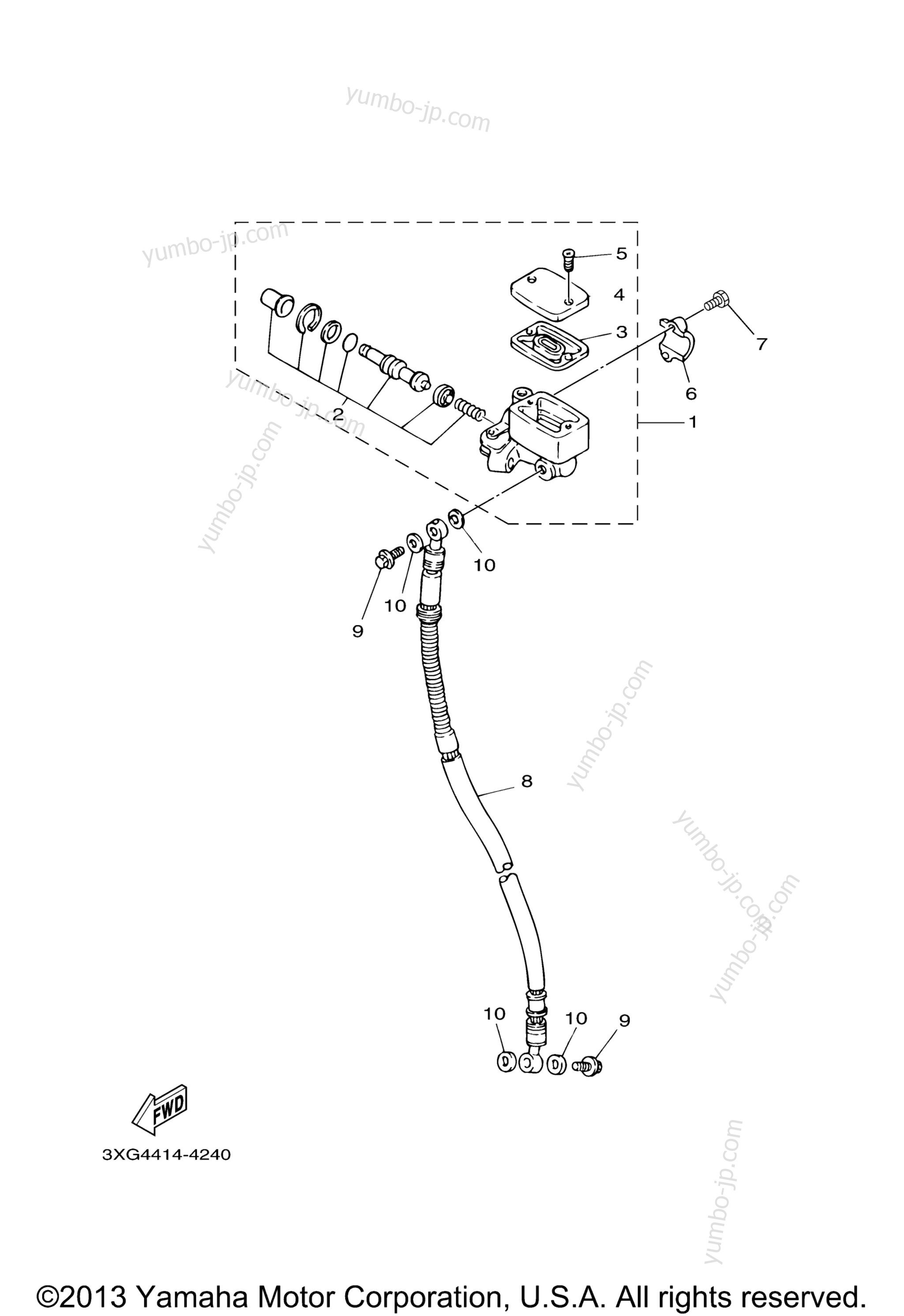 FRONT MASTER CYLINDER for scooters YAMAHA ZUMA (YW50ZY) 2010 year