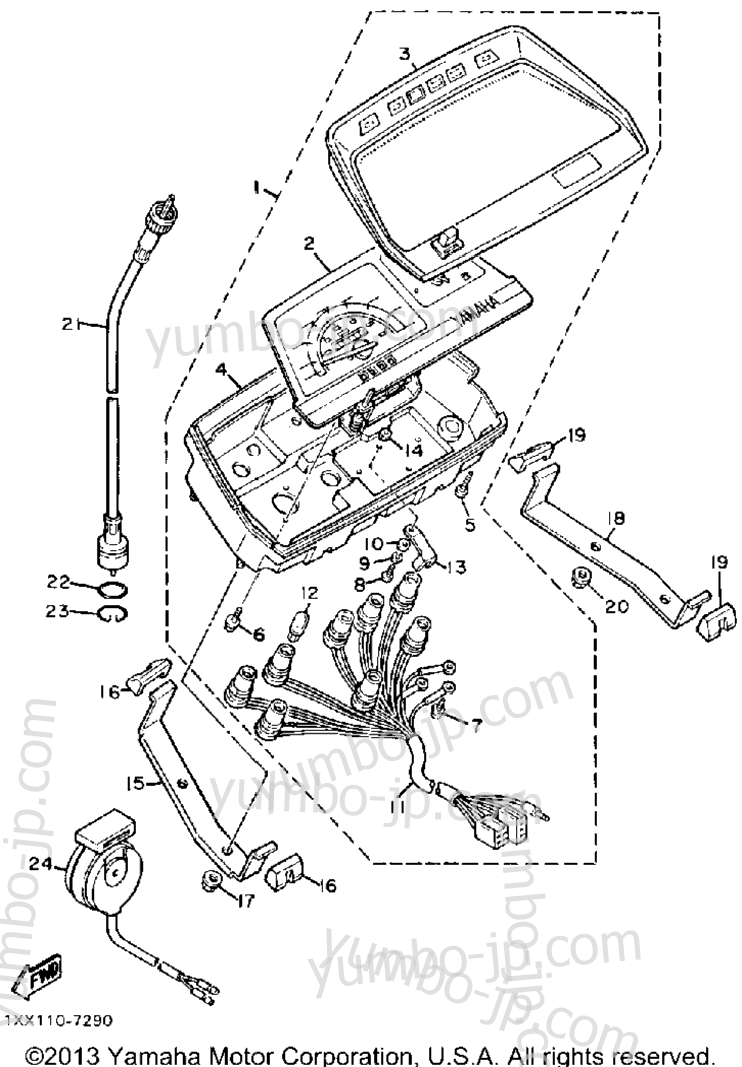 Измерительные приборы для скутеров YAMAHA RIVA 200Z (XC200ZW) 1989 г.