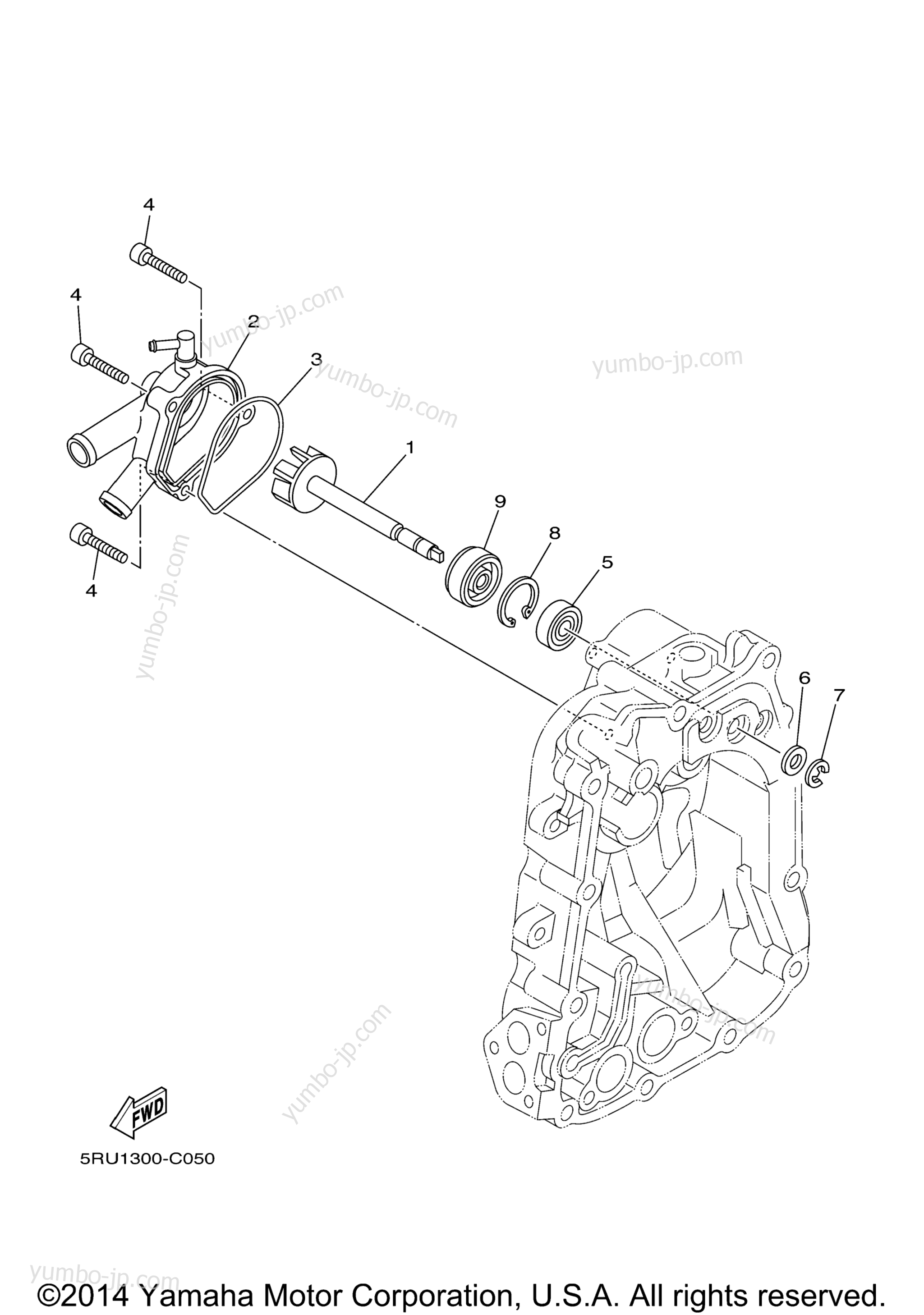 Водяной насос /  для скутеров YAMAHA MORPHOUS (CP250XL) 2008 г.
