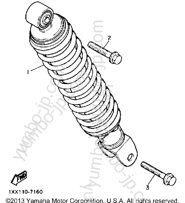 Rear Shocks for scooters YAMAHA XC200ZCT 1987 year