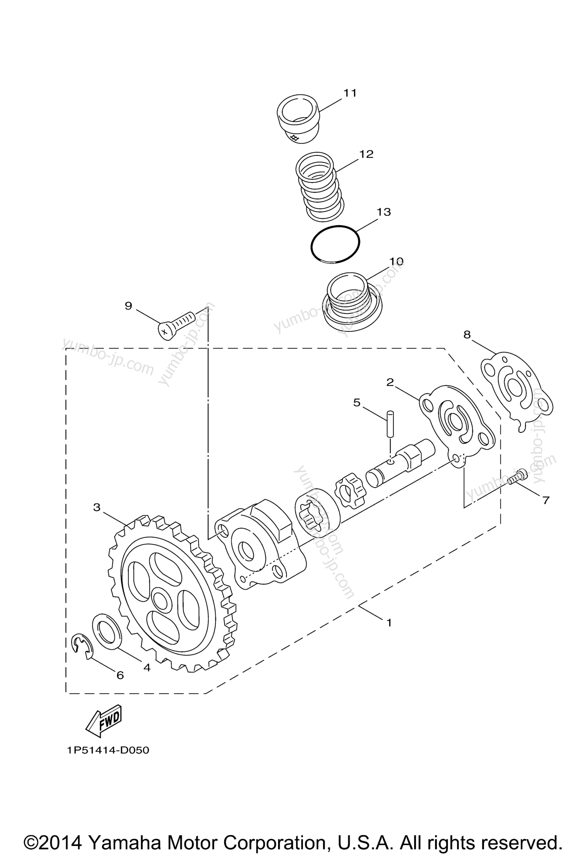 OIL PUMP for scooters YAMAHA ZUMA 125 (YW125YB) 2009 year