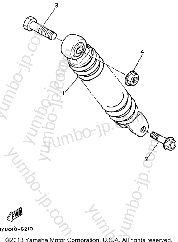 Rear Shocks для скутеров YAMAHA RAZZ (SH50W) 1989 г.