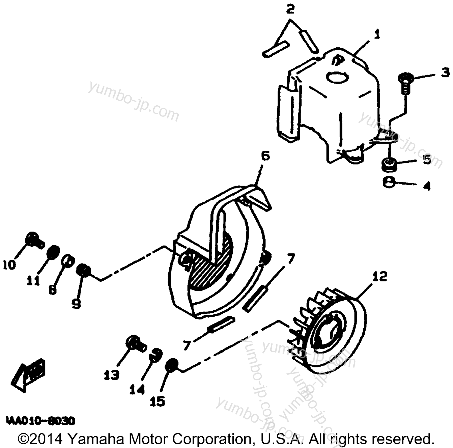 Air Shroud Fan для скутеров YAMAHA ZUMA II (CW50K) 1998 г.