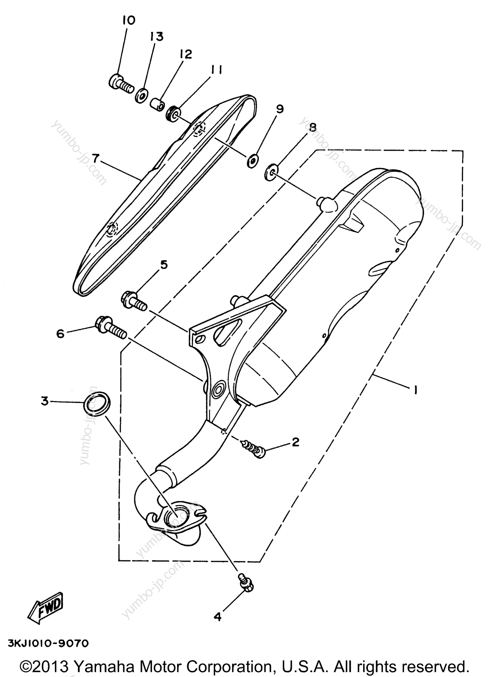 Exhaust для скутеров YAMAHA JOG (CY50L) 1999 г.