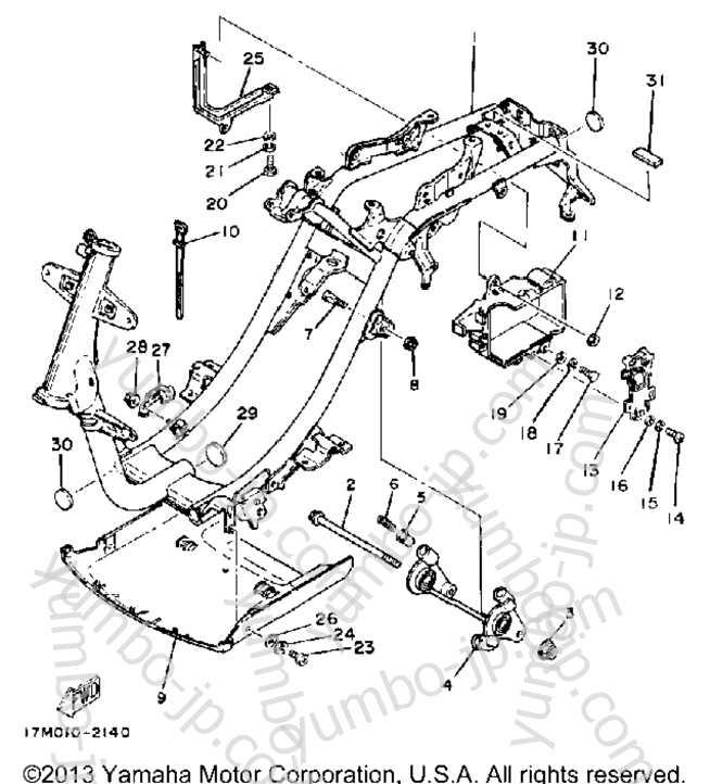 FRAME for scooters YAMAHA CV50L 1984 year